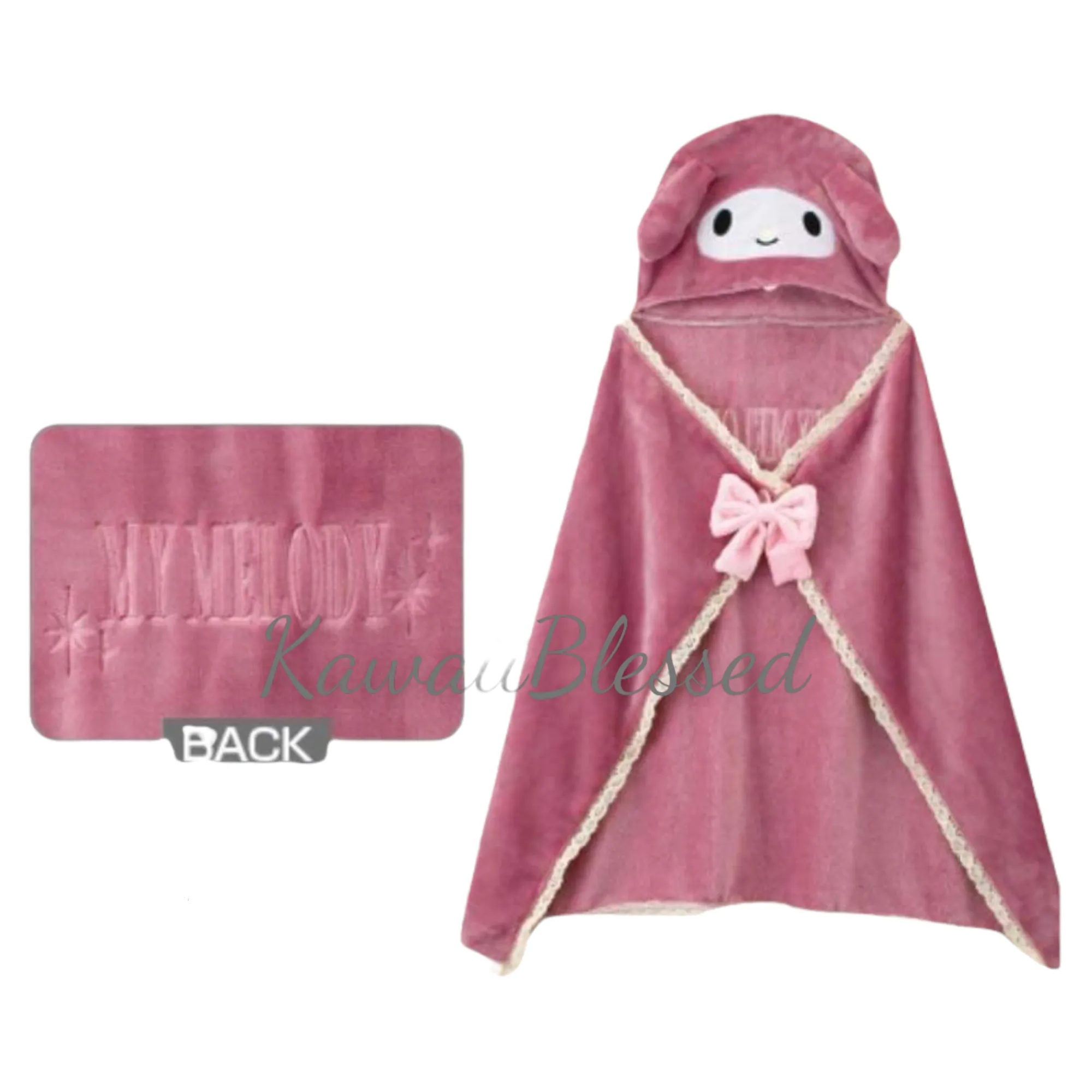 Kuromi / My Melody Blanket with Hoodie (New 2021 Aug)