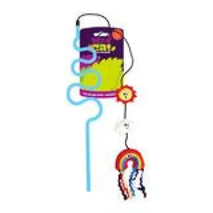 Mad Cat Rainbow Chaser Wand Catnip & Silvervine Cat Toy