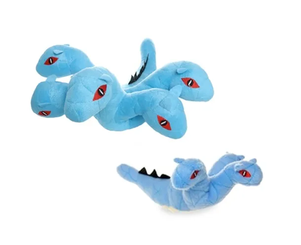 Mighty Dragon Dog Squeaky Toy, Hydra (mini and regular size)