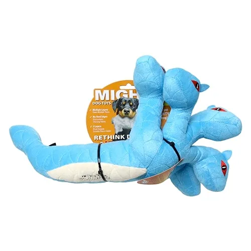 Mighty Dragon Dog Squeaky Toy, Hydra (mini and regular size)