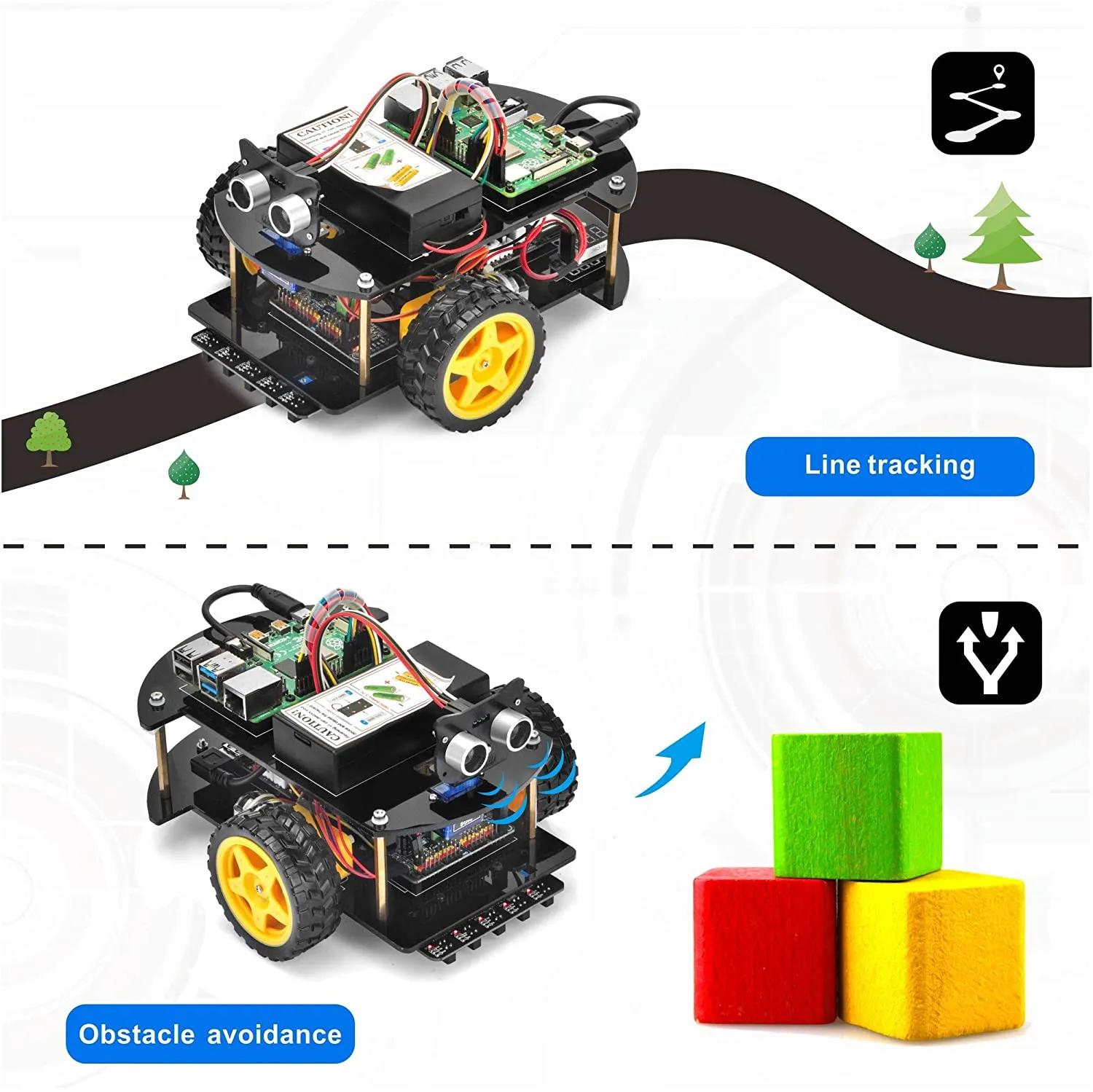 OSOYOO IoT Camera Robotic Car Learning Kit for Raspberry Pi