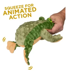 Squeaky Plush Dog Toy: Animated Frog