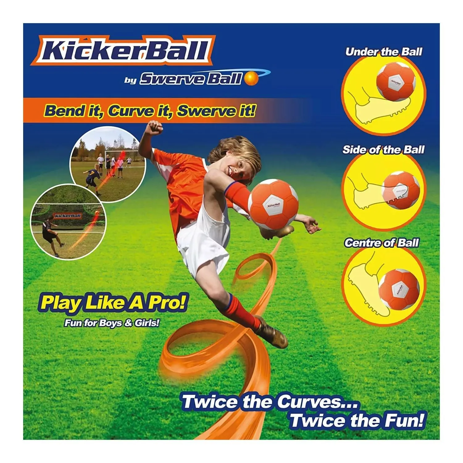 Swerve Ball KickerBall Orange Football