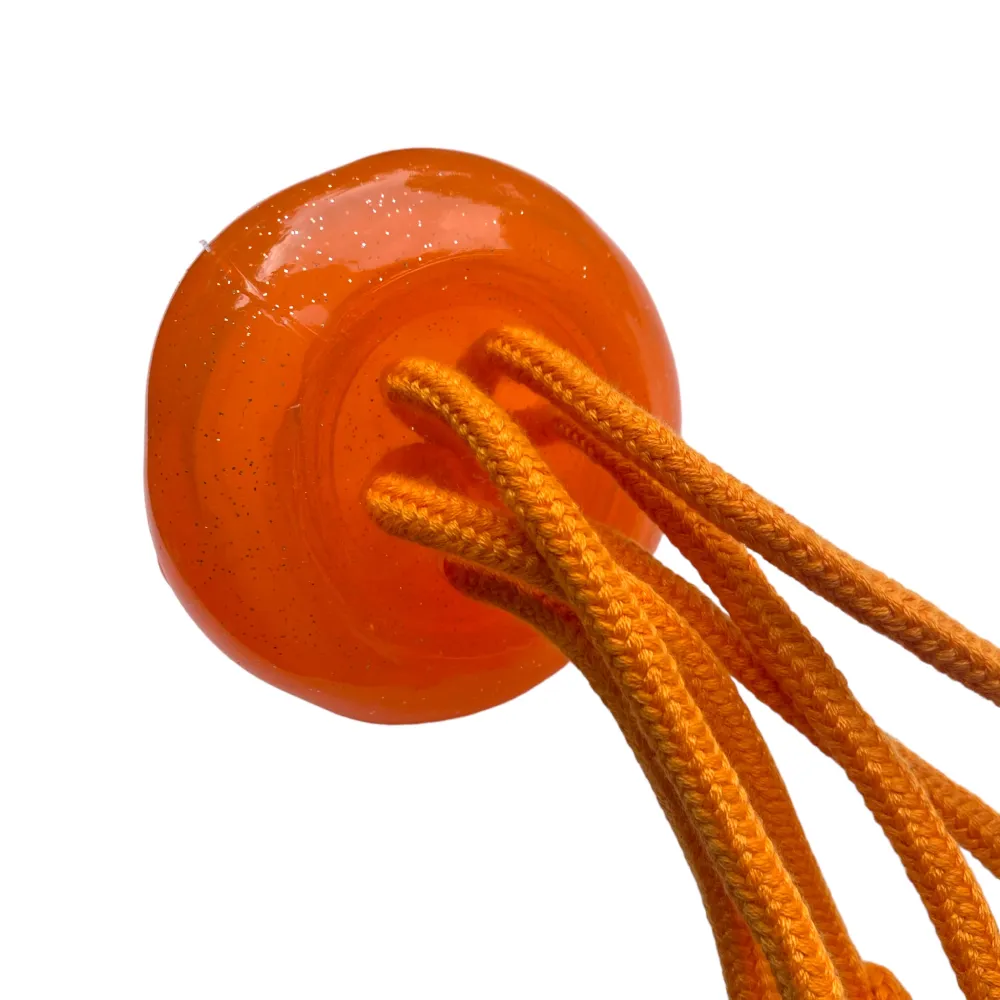 Talking Dog Club Jelly Fish Rope Toy for Dogs (Orange)