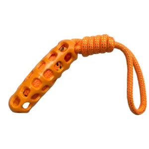 Talking Dog Club Tug and Pull Squeaky Rope Toy for Dogs (Orange)