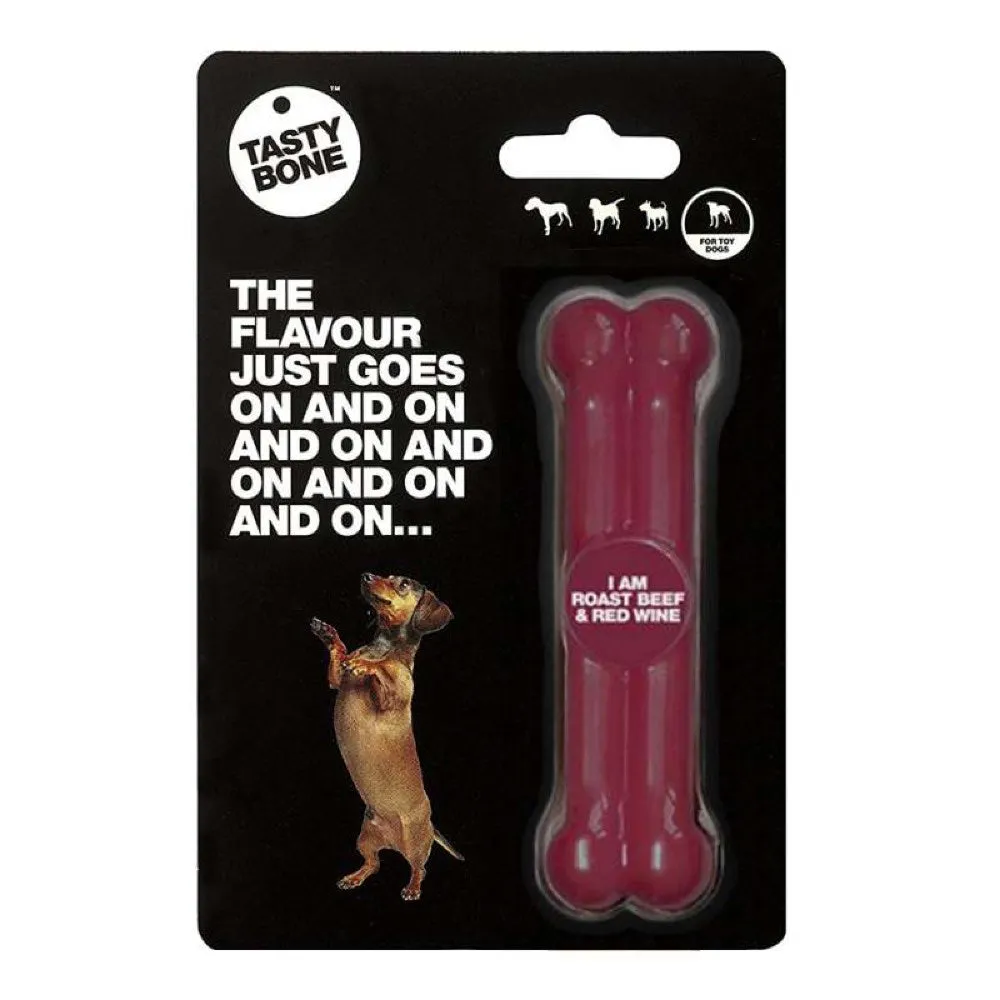 Tastybone Roast Beef & Red Wine Flavoured Nylon Bone Dog Toy