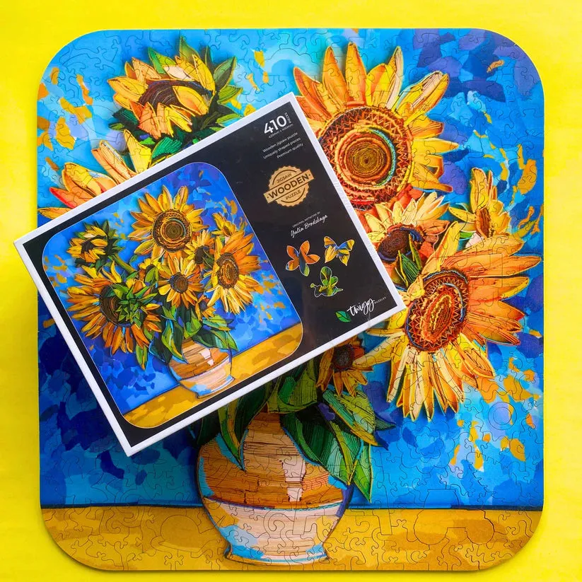 TWIGG Wooden Jigsaw Puzzle - Sunflowers 410 pieces